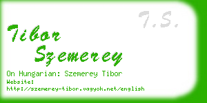 tibor szemerey business card